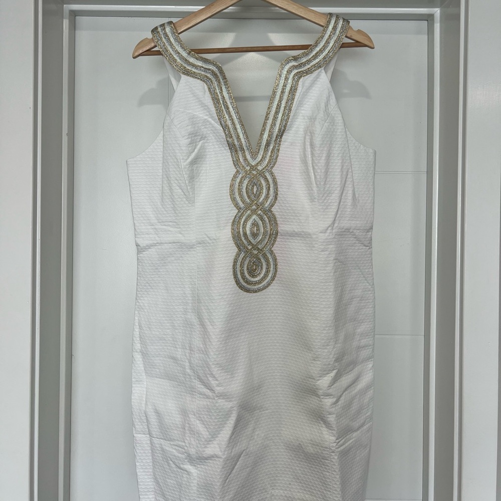 Lilly Pulitzer Valli Shift Dress in Resort White - Size 14 NWT